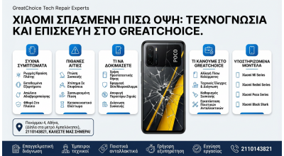 Xiaomi Σπασμένη Πίσω Όψη: Τεχνογνωσία και Επισκευή στο GreatChoice