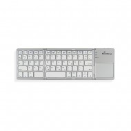 MediaRange Foldable and Rechargeable Bluetooth keyboard 64 keys με touchpad Silver (MROS133-GR)