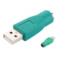 POWERTECH αντάπτορας USB 2.0 αρσενικό σε PS2 θηλυκό CAB-U020, πράσινος