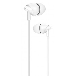 USAMS earphones με μικρόφωνο EP-39, 3.5mm σύνδεση, Φ10mm, 1.2m, λευκά
