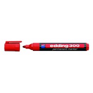 EDDING ανεξίτηλος μαρκαδόρος 300, 1.5-3mm, επαναγεμιζόμενος, κόκκινος