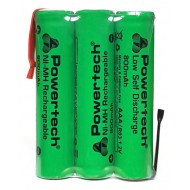 POWERTECH επαναφορτιζόμενη μπαταρία PT-790 800mAh, AAΑ HR03, 3τμχ