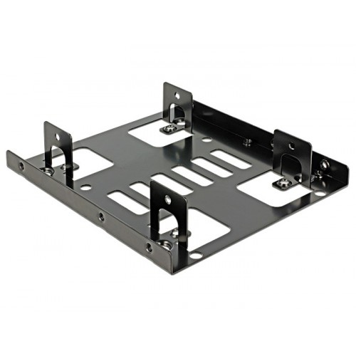DELOCK Tray μετατροπής από 3.5 σε 2x 2.5, Metal, μαύρο