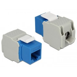 DELOCK Keystone Module RJ45 female, Cat.6 UTP, μπλε