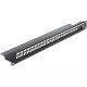 DELOCK Keystone Patch Panel, για 19" rack, 24 ports, μαύρο