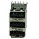 USB 2.0 Connector Triple, up, Silver/Black