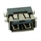USB 2.0 Connector A TYPE, down MID Solder, Silver/Black
