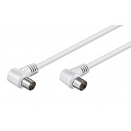 POWERTECH καλώδιο κεραίας RF αρσενικό - RF θηλυκό CAB-V024, γωνιακό, λευκό, 3m