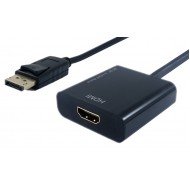 POWERTECH αντάπτορας DisplayPort σε HDMI PTH-033, active, 4K, μαύρο