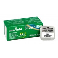 MURATA μπαταρία Silver Oxide για ρολόγια SR936SW, 1.55V, No394, 10τμχ