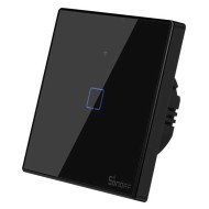 SONOFF smart διακόπτης ΤΧ-T3EU1C, αφής, Wi-Fi, μονός, μαύρος