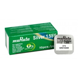MURATA μπαταρία Silver Oxide για ρολόγια SR916SW, 1.55V, No373, 10τμχ MURATA μπαταρία Silver Oxide για ρολόγια SR916SW, 1.55V, No373, 10τμχ
