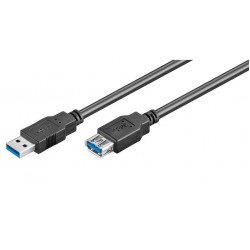 GOOBAY καλώδιο USB 3.0 σε USB (F) 93998, copper, 1.8m, μαύρο