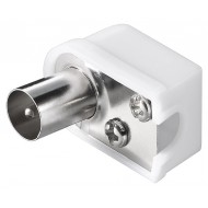 GOOBAY βύσμα coaxial 11502, γωνιακό, αρσενικό, λευκό, 10τμχ