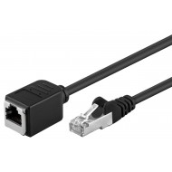 GOOBAY καλώδιο προέκτασης F/UTP CAT 5e 91883, copper, AWG 26, 3m, μαύρο