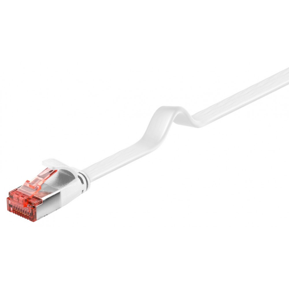 GOOBAY καλώδιο U/FTP CAT6 94921, flat, AWG 32/7, copper, 10m, λευκό GOOBAY καλώδιο U/FTP CAT6 94921, flat, AWG 32/7, copper, 10m, λευκό