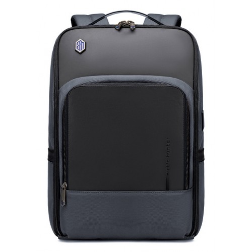 ARCTIC HUNTER τσάντα πλάτης B00403-GY με θήκη laptop 15.6, USB, γκρι