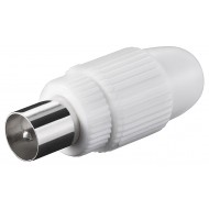 GOOBAY βύσμα coaxial 11500, αρσενικό, λευκό, 10τμχ