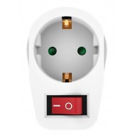 POWERTECH αντάπτορας ρεύματος PT-811, 1x schuko, 16A, λευκός