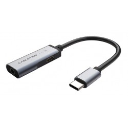 CABLETIME αντάπτορας USB-C σε USB-C & 3.5mm CT-CMACD, γκρι