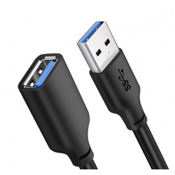 CABLETIME καλώδιο προέκτασης USB CT-AMAFN, 5Gbps, 1m, μαύρο