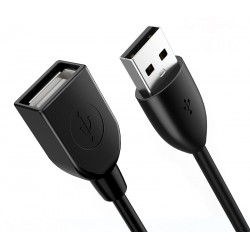 CABLETIME καλώδιο προέκτασης USB CT-AMAF2, 3A, 480Mbps, 3m, μαύρο