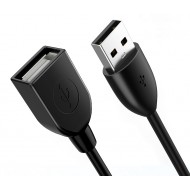 CABLETIME καλώδιο προέκτασης USB CT-AMAF2, 3A, 480Mbps, 1m, μαύρο