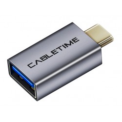 CABLETIME αντάπτορας USB-C σε USB CT-CMAFOTG, 5Gbps, γκρι