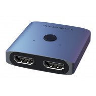 CABLETIME HDMI switch CT-HS4K με πλήκτρο, 2 in 1, 4K, γκρι