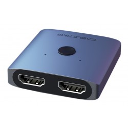 CABLETIME HDMI switch CT-HS4K με πλήκτρο, 2 in 1, 4K, γκρι