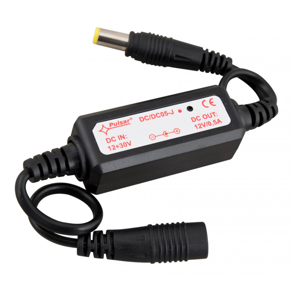 PULSAR μετατροπέας μείωσης τάσης DC/DC05-J, 12-30VDC, βύσμα DC 2.1/5.5 PULSAR μετατροπέας μείωσης τάσης DC/DC05-J, 12-30VDC, βύσμα DC 2.1/5.5