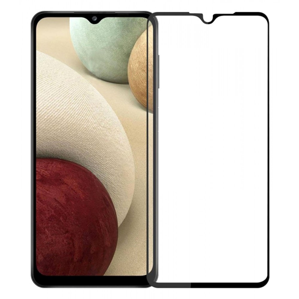 POWERTECH tempered glass 5D, full glue, Samsung A12 2021, μαύρο POWERTECH tempered glass 5D, full glue, Samsung A12 2021, μαύρο