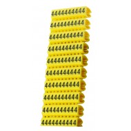 POWERTECH Clip αρίθμησης καλωδίου Νο 4, Yellow, 10τεμ. POWERTECH Clip αρίθμησης καλωδίου Νο 4, Yellow, 10τεμ.