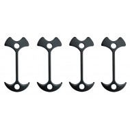 POWERTECH πασαλάκια σκηνής για ξύλινο δάπεδο TOOL-0071, μαύρο, 4τμχ