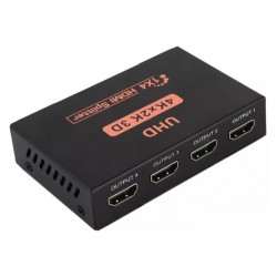 POWERTECH splitter HDMI σε 4x HDMI PTH-048, 4K 3D, μαύρο