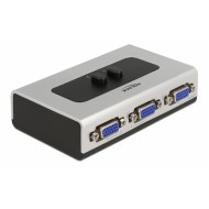 DELOCK VGA switch 87758, 2 σε 1, bidirectional, 1080p/60Hz, ασημί