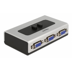 DELOCK VGA switch 87758, 2 ports, bidirectional, Full HD, ασημί