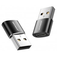 JOYROOM αντάπτορας USB σε USB USB-C S-H152, 480Mbps, μαύρος, 2τμχ