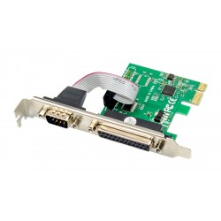 POWERTECH κάρτα επέκτασης PCIe σε serial + parallel ST329, AS99100