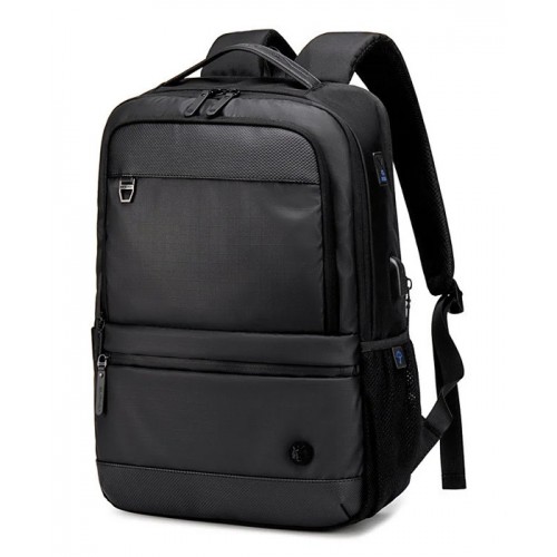 GOLDEN WOLF τσάντα πλάτης GB00402, με θήκη laptop 15.6, 20-25L, μαύρη