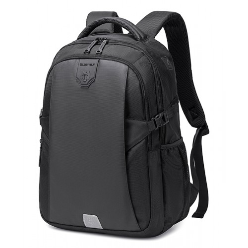 GOLDEN WOLF τσάντα πλάτης GB00433, με θήκη laptop 15.6, 23L, μαύρη