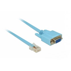 DELOCK Καλώδιο Serial RS-232 DB9 female σε RJ45 male, 1m, μπλε