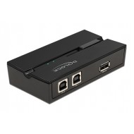 DELOCK USB Type B switch 11491 σε USB, 2 σε 1, με μαγνήτη, μαύρο