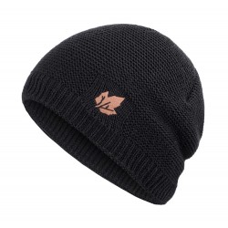 Πλεκτός σκούφος beanie SHO-0004, unisex, μαύρος