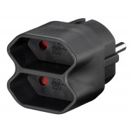 GOOBAY αντάπτορας ρεύματος 51002, 2x Euro, 230V 2.5A, μαύρος