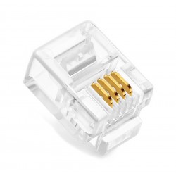 POWERTECH Plug Γραμμής Τηλεφώνου RJ11 6p4c, 100τεμ