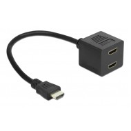DELOCK splitter HDMI σε 2x HDMI θηλυκό 65226 με Ethernet, 1080p, μαύρο