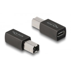 DELOCK αντάπτορας USB-C θηλυκό σε USB Type-B αρσενικό 65839, γκρι