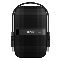 SILICON POWER εξωτερικός HDD Armor A60, 2TB, USB 3.2, μαύρος