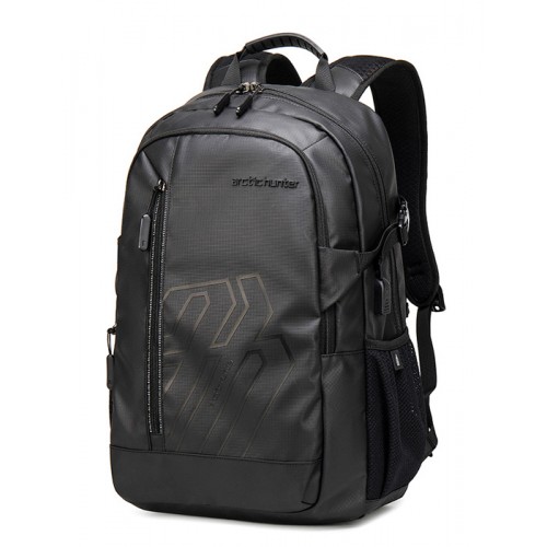 ARCTIC HUNTER τσάντα πλάτης B00387 με θήκη laptop 15.6, 26L, USB, μαύρη